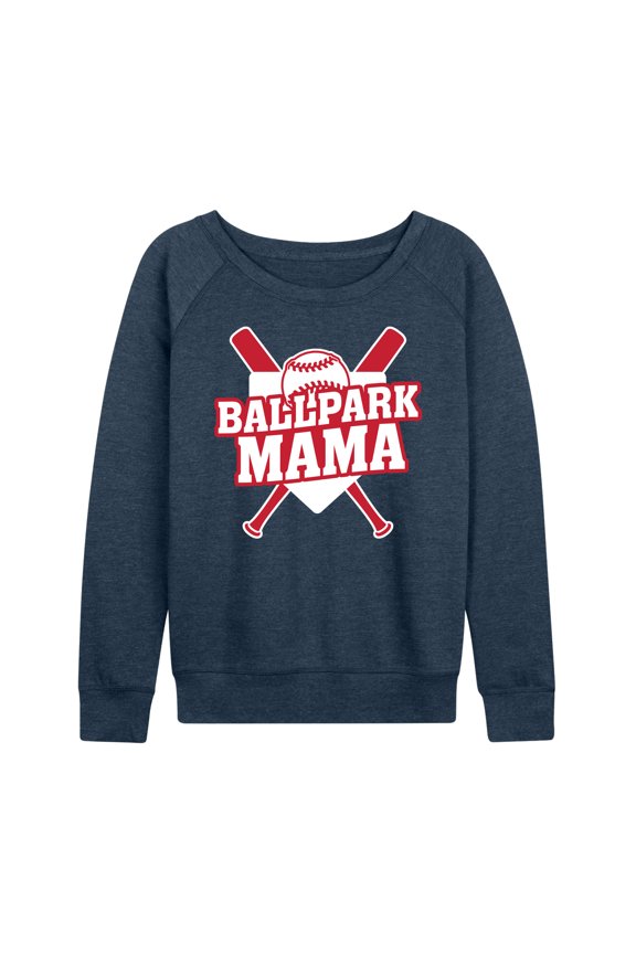 - Ballpark Mama - Women's French Terry Long Sleeve Pullover