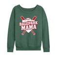 thumbnail image 1 of Instant Message - Ballpark Mama - Women's Lightweight French Terry Long Sleeve Shirt, 1 of 6