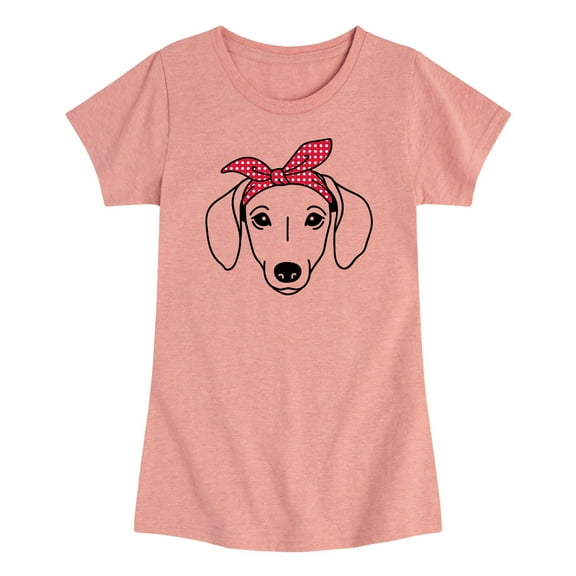 Instant Message - Bandana Dachshund - Girls Toddler And Youth Short Sleeve Graphic T-Shirt
