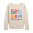 thumbnail image 1 of Instant Message - Bar Harbor - Women's French Terry Long Sleeve Pullover, 1 of 5