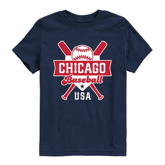 Instant Message - Baseball Chicago Short Sleeve Graphic T-Shirt