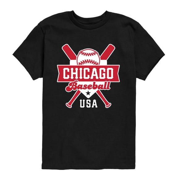 Instant Message - Baseball Chicago Short Sleeve Graphic T-Shirt