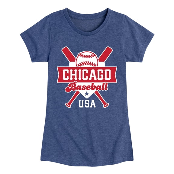 Instant Message - Baseball Chicago Fitted Short Sleeve Graphic T-Shirt