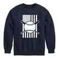 thumbnail image 1 of Instant Message - Baseball Flag - Kids Crew Fleece, 1 of 6