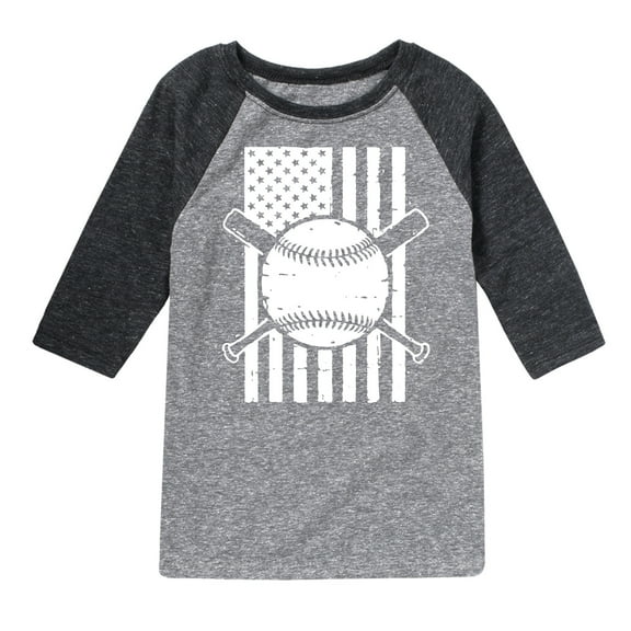 Instant Message - Baseball Flag - Kids Raglan