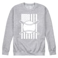 thumbnail image 1 of Instant Message - Baseball Flag - Men's Crew Neck Fleece Pullover, 1 of 6