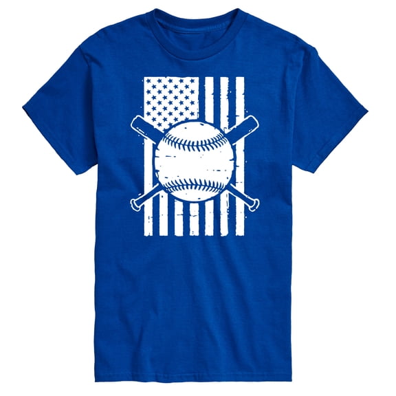 Instant Message - Baseball Flag Short Sleeve Graphic T-Shirt