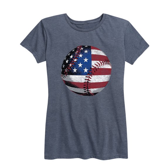 Instant Message - Baseball Flag - Women's Short Sleeve Graphic T-Shirt