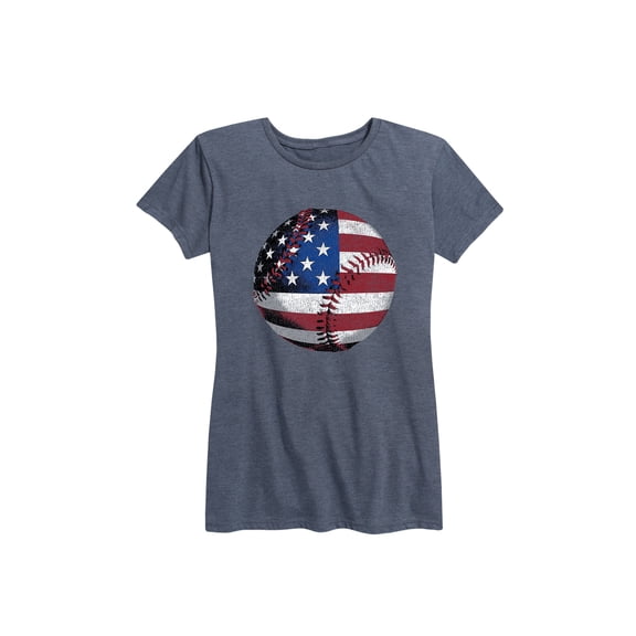 Instant Message - Baseball Flag - Women's Short Sleeve Graphic T-Shirt