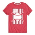 thumbnail image 1 of Instant Message - Baseball Flag - Youth Short Sleeve Tee, 1 of 6