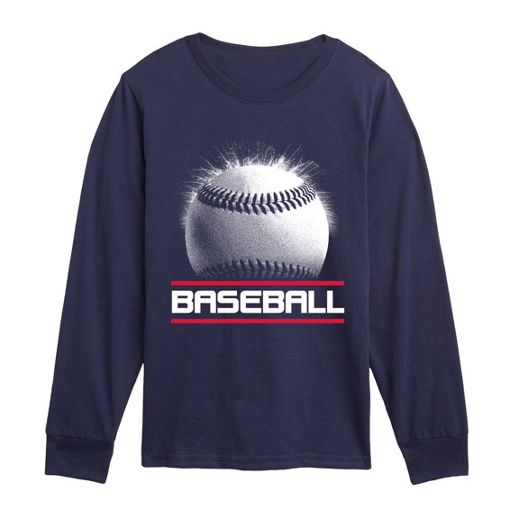 Instant Message - Baseball Flash - Youth Boys Long Sleeve Graphic T-Shirt