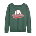 thumbnail image 1 of Instant Message - Baseball Grandma - Women's Lightweight French Terry Long Sleeve Shirt, 1 of 6