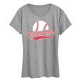 thumbnail image 1 of Instant Message - Baseball Grandma - Women's Short Sleeve Graphic T-Shirt, 1 of 6