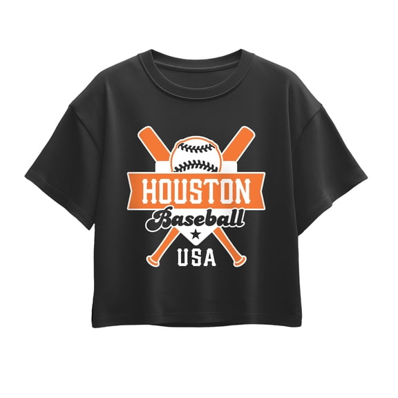 Instant Message - Baseball Houston - Youth Girls Boxy T-Shirt