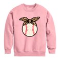 thumbnail image 1 of Instant Message - Baseball Leopard Bandana Graphic Long Sleeve Fleece Sweatshirt, 1 of 4