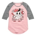 thumbnail image 1 of Instant Message - Baseball Mascot - Girls Shirt Tail Raglan, 1 of 6