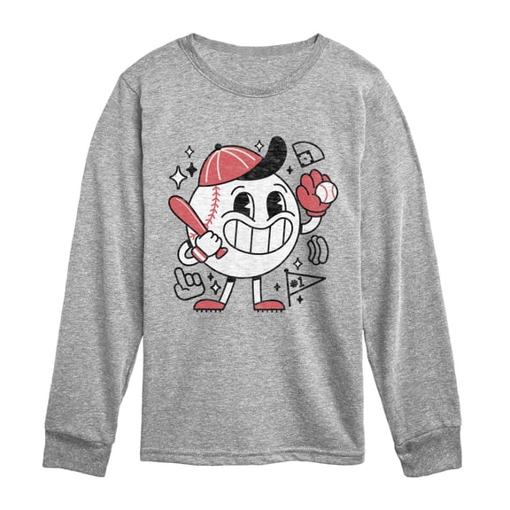 Instant Message - Baseball Mascot - Kids Long Sleeve Tee