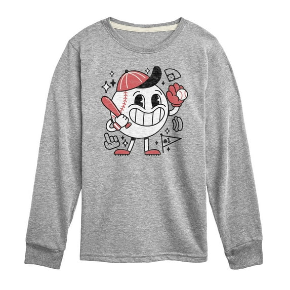 Instant Message - Baseball Mascot - Kids Long Sleeve Tee