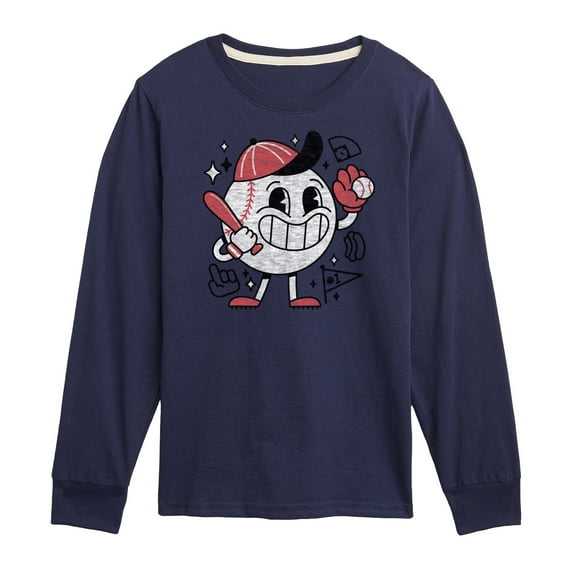 Instant Message - Baseball Mascot - Kids Long Sleeve Tee