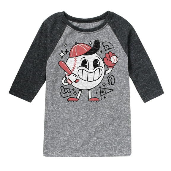 Instant Message - Baseball Mascot - Kids Raglan