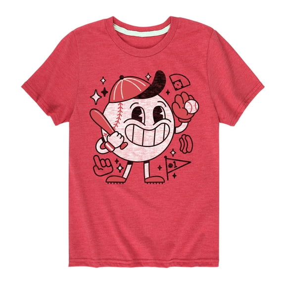 Instant Message - Baseball Mascot - Youth Short Sleeve Tee