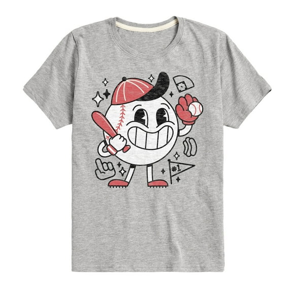 Instant Message - Baseball Mascot - Youth Short Sleeve Tee
