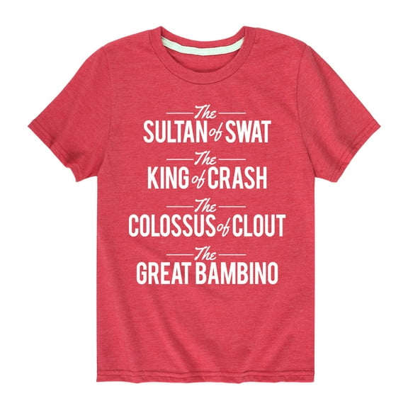 Instant Message - Baseball Nicknames - Youth Short Sleeve Graphic T-shirt