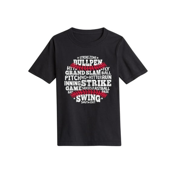 Instant Message - Baseball Phrases - Youth Short Sleeve Tee