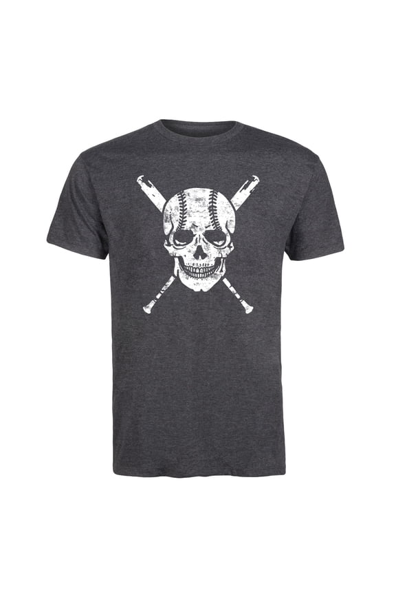 - Baseball Skull - Men's Short Sleeve Graphic T-Shirt