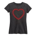 thumbnail image 1 of Instant Message - Baseball Stitch Heart - Women's Short Sleeve Graphic T-Shirt, 1 of 5