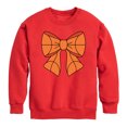 thumbnail image 1 of Instant Message - Basketball Bow - Youth Crew Fleece Sweatshirt, 1 of 5