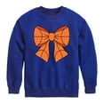 thumbnail image 1 of Instant Message - Basketball Bow - Youth Crew Fleece Sweatshirt, 1 of 4