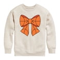 thumbnail image 1 of Instant Message - Basketball Bow - Youth Crew Fleece Sweatshirt, 1 of 5