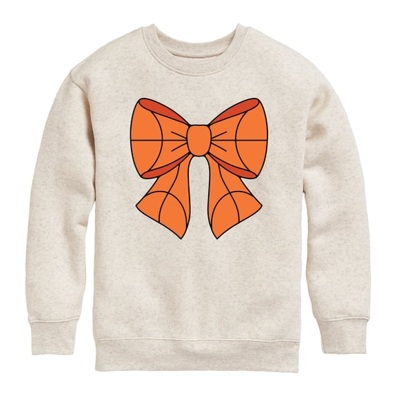 Instant Message - Basketball Bow - Youth Crew Fleece Sweatshirt