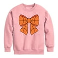 thumbnail image 1 of Instant Message - Basketball Bow - Youth Crew Fleece Sweatshirt, 1 of 4