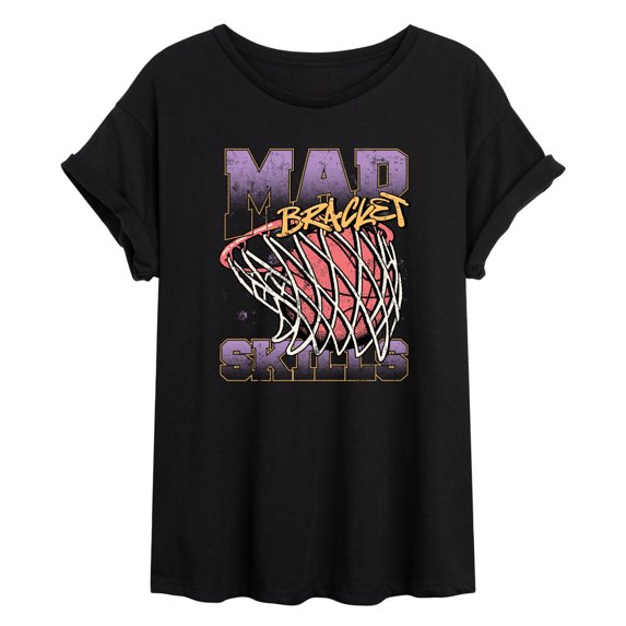 Instant Message - Basketball Mad Bracket Skills Oversized Graphic T-Shirt