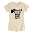 thumbnail image 1 of Instant Message - Basketball Rim Net Fitted Short Sleeve Graphic T-Shirt, 1 of 6