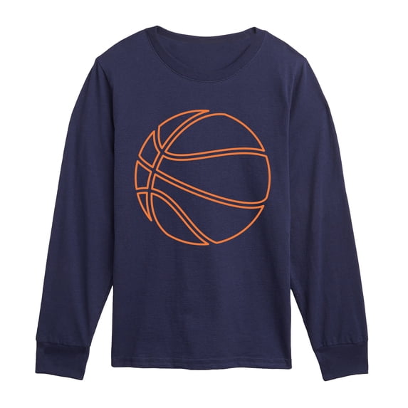 Instant Message - Basketball Long Sleeve Graphic T-Shirt