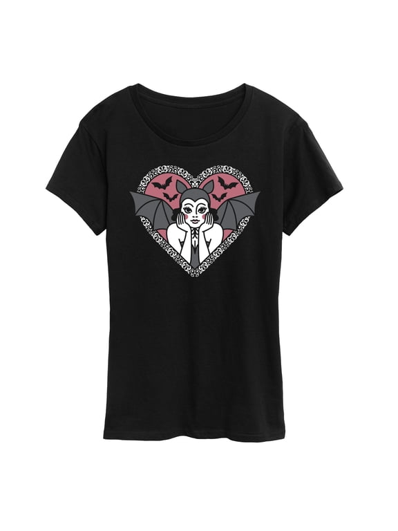 - Bat Pinup Women's Short Sleeve Graphic T-Shirt