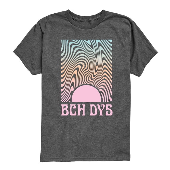 Instant Message - Bch Dys Abstract Sunset - Youth Boys Short Sleeve Graphic T-Shirt