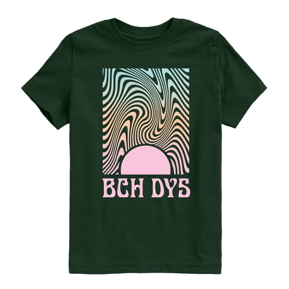 Instant Message - Bch Dys Abstract Sunset - Youth Boys Short Sleeve Graphic T-Shirt