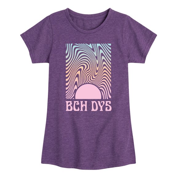 Instant Message - Bch Dys Abstract Sunset Fitted Short Sleeve Graphic T-Shirt