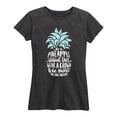 thumbnail image 1 of Instant Message - Be A Pineapple - Women's Short Sleeve Graphic T-Shirt, 1 of 5