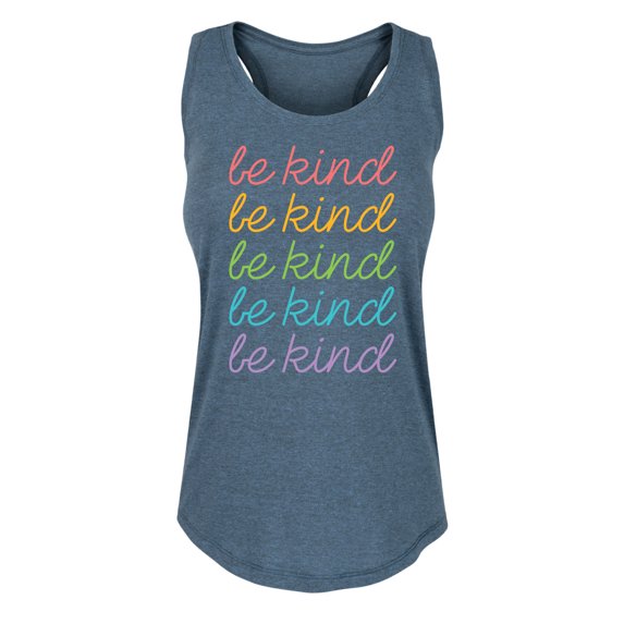 Instant Message - Be Kind Stacked- Women's Any Way Short Sleeve Graphic Dress Women's Graphic Racerback Tank