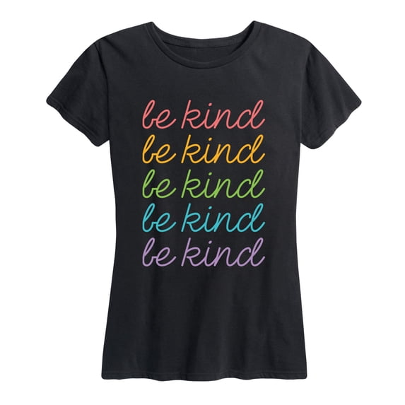 Instant Message - Be Kind Stacked- Women's Short Sleeve Graphic T-shirt
