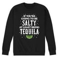 thumbnail image 1 of Instant Message - Be Salty Bring Tequila - Men's Crew Neck Fleece Pullover, 1 of 6