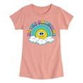 thumbnail image 1 of Instant Message - Be The Sunshine Rainbow   - Toddler & Youth Girls Short Sleeve Graphic T-Shirt, 1 of 6