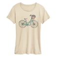 thumbnail image 1 of Instant Message - Beach Bike With Flowers Short Sleeve Graphic T-Shirt, 1 of 5