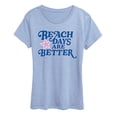thumbnail image 1 of Instant Message - Beach Days Are Better - Women's Short Sleeve Graphic T-Shirt, 1 of 4