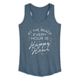 thumbnail image 1 of Instant Message - Beach Every Hour is Happy Hour Graphic Racerback Tank, 1 of 5